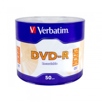 Verbatim DVD-R 4.7GB 16X with Branded Surface - 50PCS