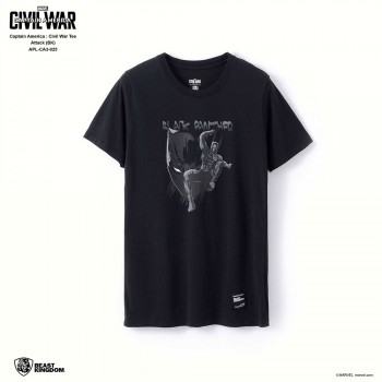 Marvel Captain America: Civil War Tee Attack - Black, Size S (APL-CA3-025)