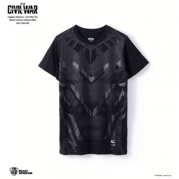 Marvel Captain America: Civil War Tee Black Panther Uniform - Black, Size M (APL-CA3-005)