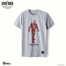 Marvel Captain America: Civil War Tee Iron Man Painting - Gray, Size XXL (APL-CA3-035)