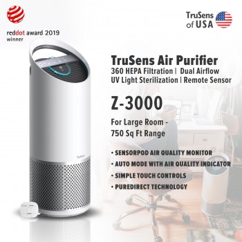 Trusens Z-3000 Air Purifier with SensorPod Air Quality Monitor, Large Room - 750 Sq Ft Range