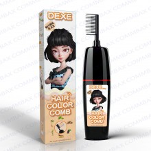 DEXE Colour Comb Packing Hair Color Shampoo 100+100ml (Natural Black)