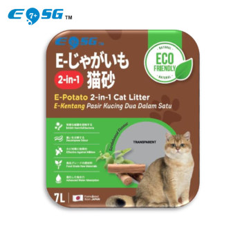 E-Potato 2-in-1 Cat Litter Sand 7L - E-Kentang Pasir Kucing (SANDALWOOD)
